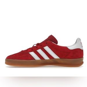 Adidas- Gazelle Indoor Shoes- Scarlet White